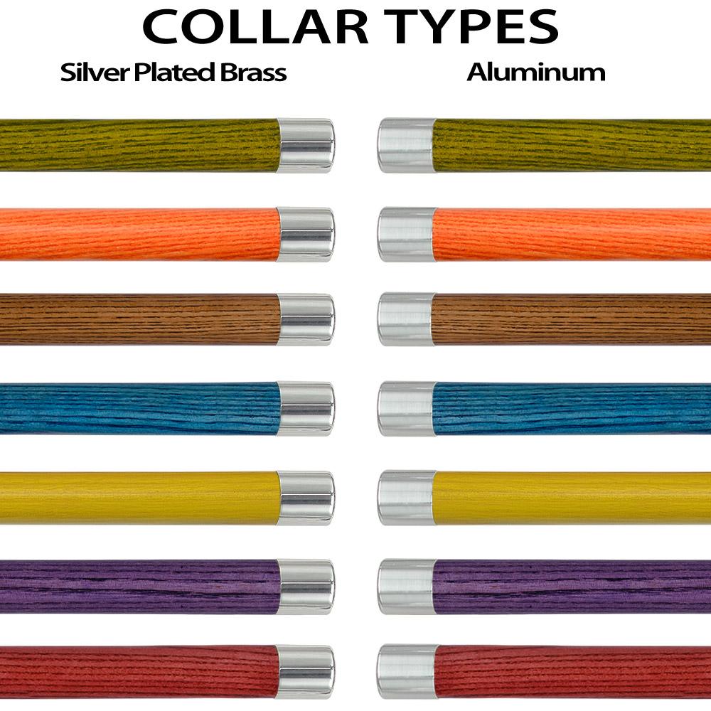 Knob Premium Chrome Brass Cane: Stained Custom Color Shaft