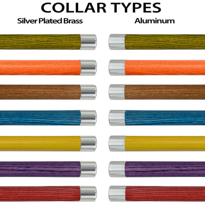 Knob Premium Chrome Brass Cane: Stained Custom Color Shaft