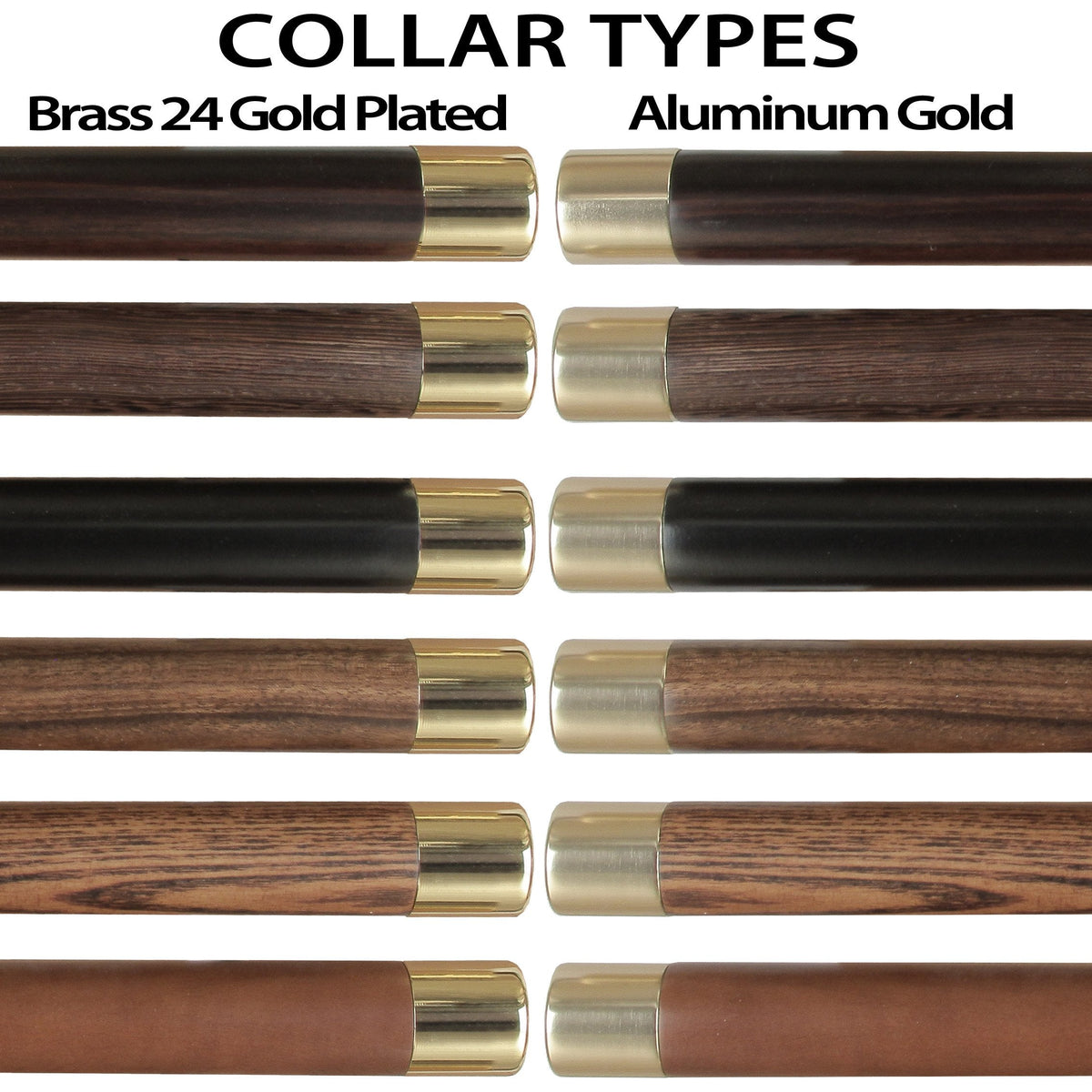 Premium Brass Skull Handle Walking Cane: Custom Shaft & Collar