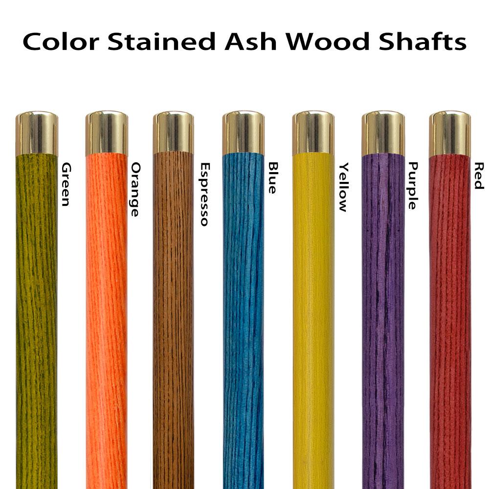 Burst of Flames Red Transparent Round Knob Cane w/ Custom Color Ash Shaft & Collar