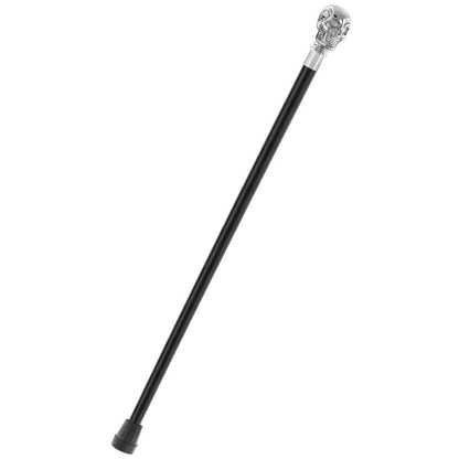 Skull Premium Chrome Brass Handle Cane: Custom Shaft & Collar