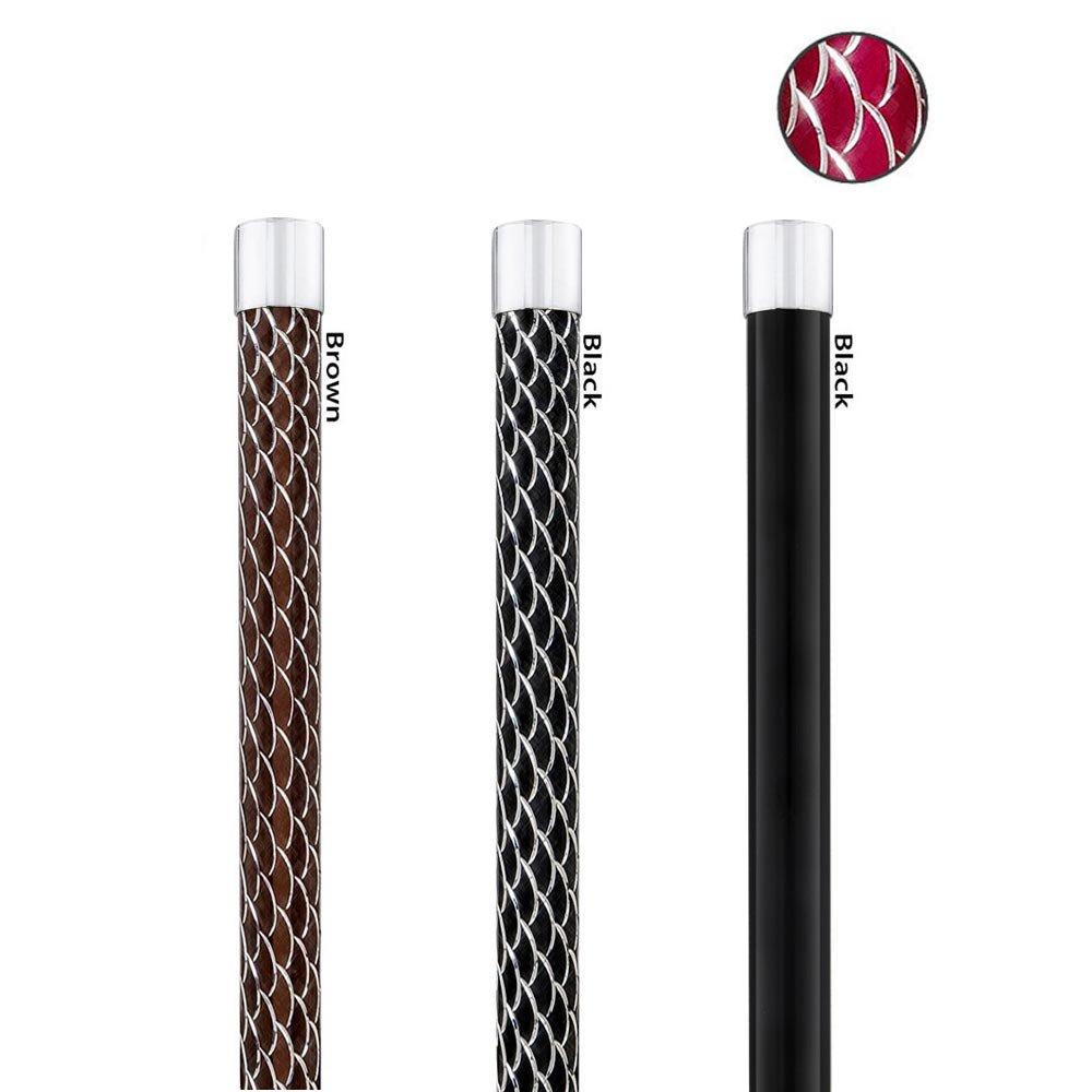 Skull Premium Chrome Brass Cane: Laser-Etched Custom Shaft