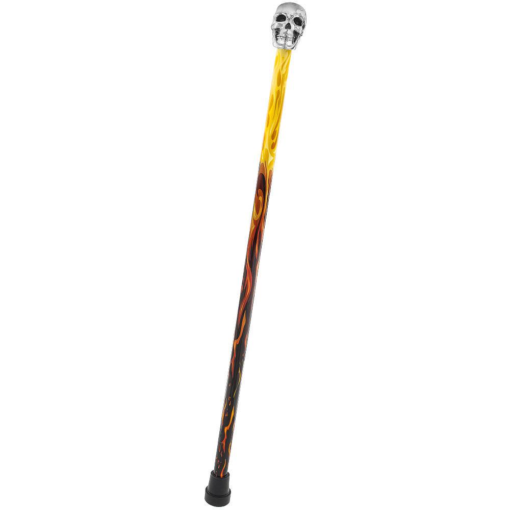 Italian Luxury: Skull Stick with Flame, Crafted in 925r Silver