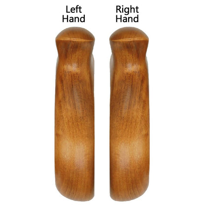 Cherry Maple Ergonomic Cane: Carbon Fiber Shaft, Silver Collar
