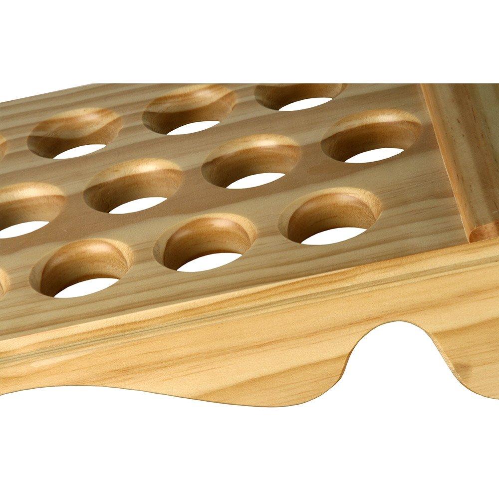 Premium Wood Large Walking Cane Stand, Pine Wood - Holds 36