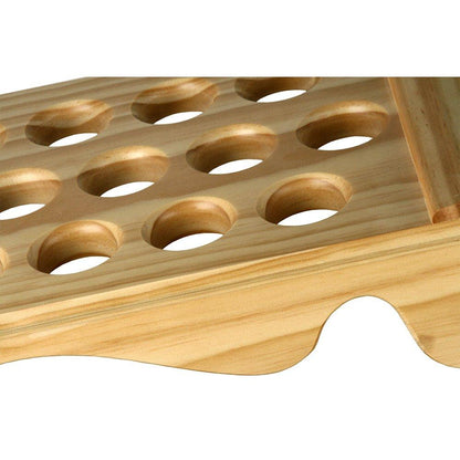 Premium Wood Large Walking Cane Stand, Pine Wood - Holds 36