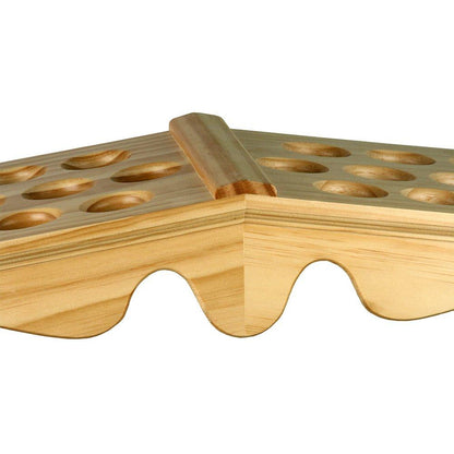 Premium Wood Large Walking Cane Stand, Pine Wood - Holds 36