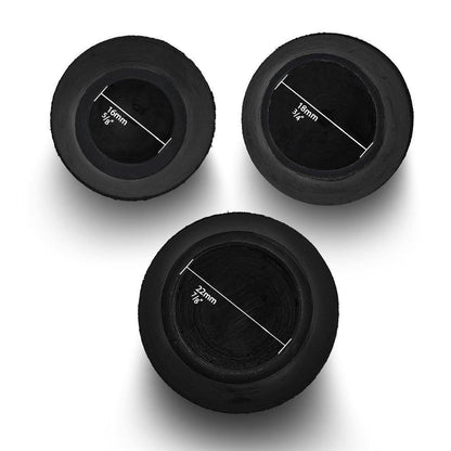 Compact Black Rubber Tips: Sleek, Low Profile