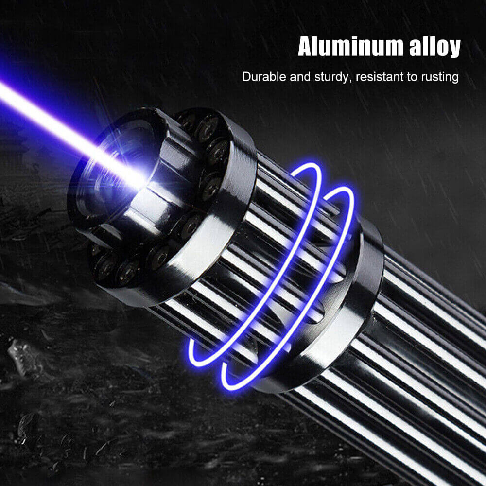 GS258-Blue Gatling Burning Laser Pointer Adjustable Visible Beam Dot Light