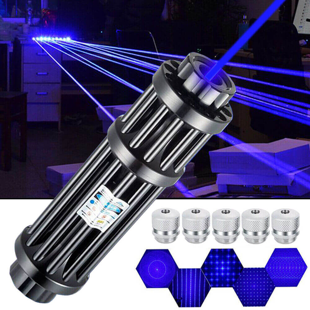 GS258-Blue Gatling Burning Laser Pointer Adjustable Visible Beam Dot Light