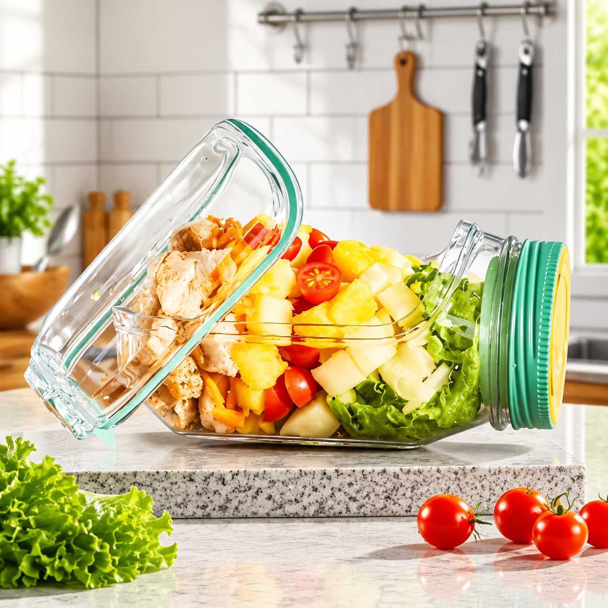 All-in-One Salad Container Gift for Health-Conscious Foodies