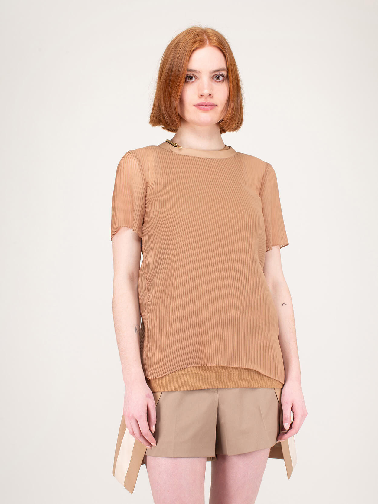 Chiffon X Jersey T-shirt Knit