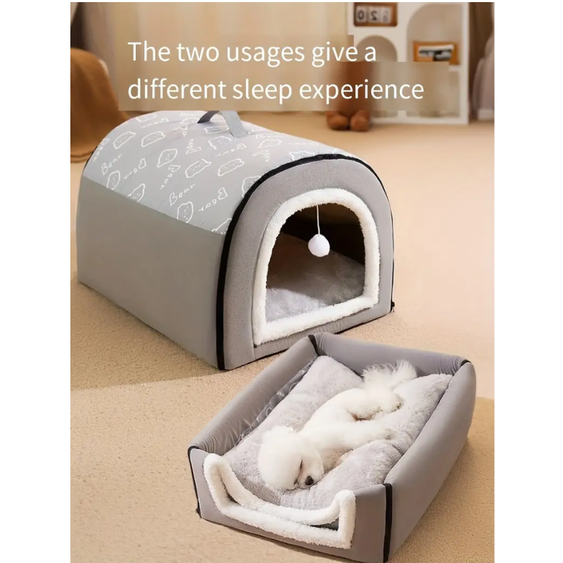 Warm Enclosed Dog Bed for All Seasons