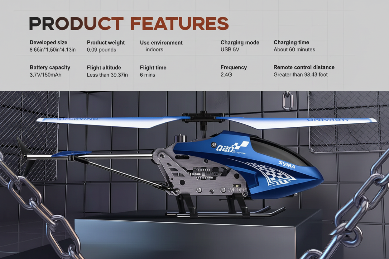 Remote Control Helicopter with Altitude Lock for Kids