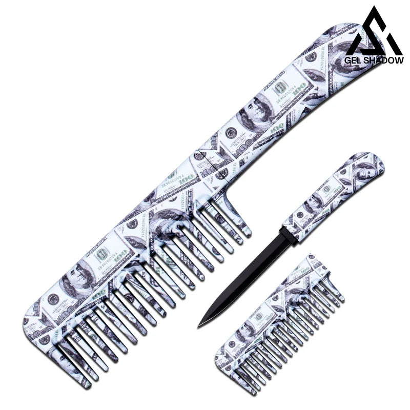 Self Defense Brush Comb With Hidden Sharp Knife-GS84