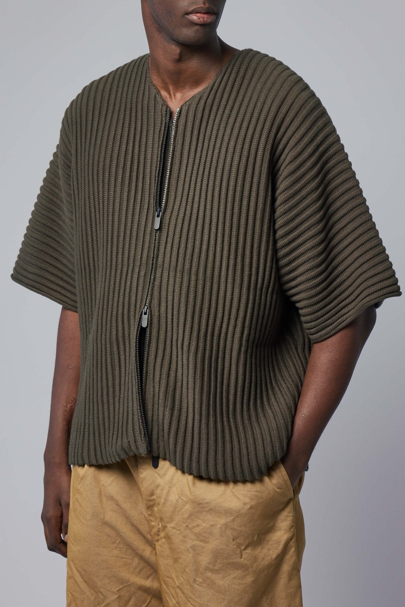 Ribbed Knit Kimono Top