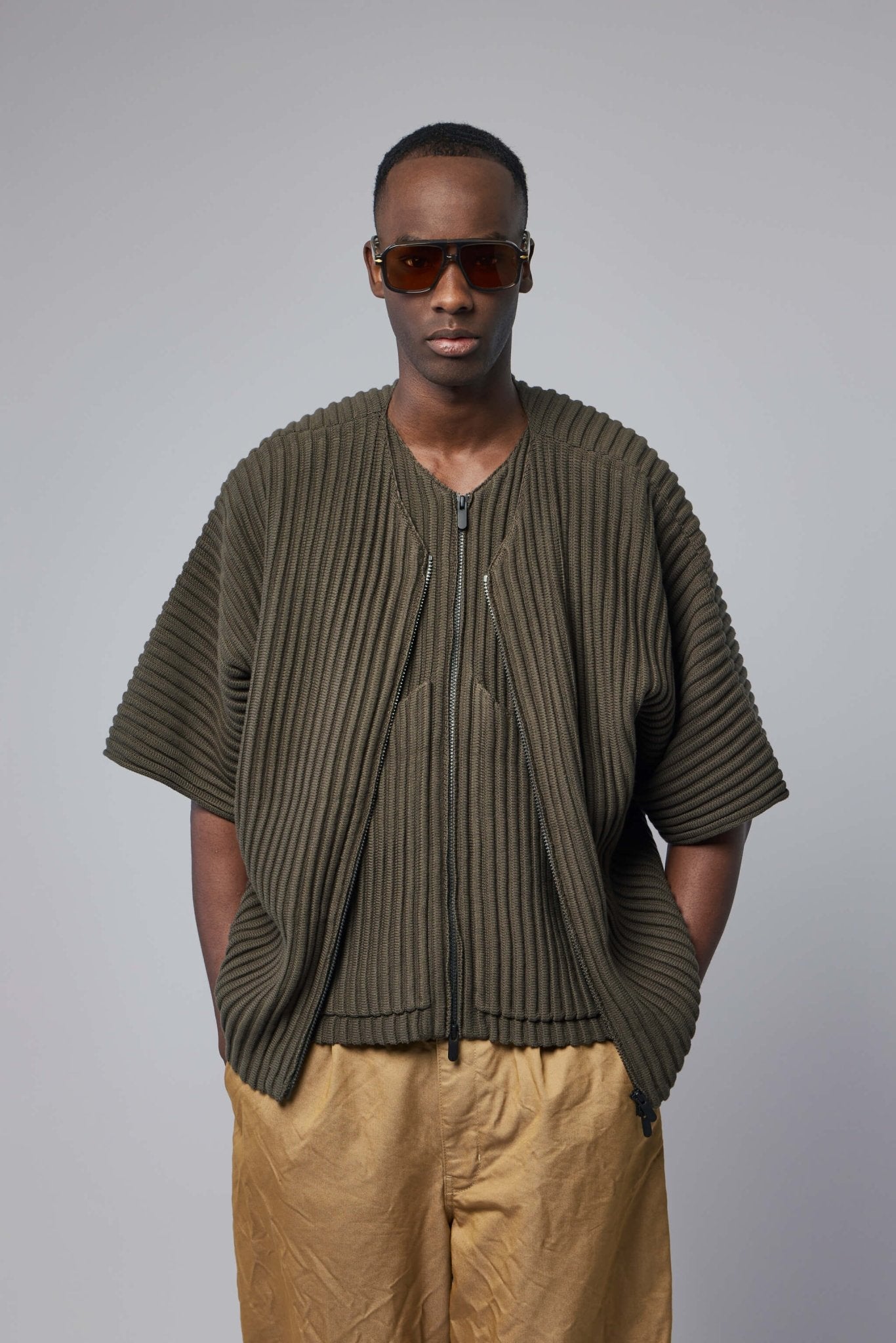 Ribbed Knit Kimono Top