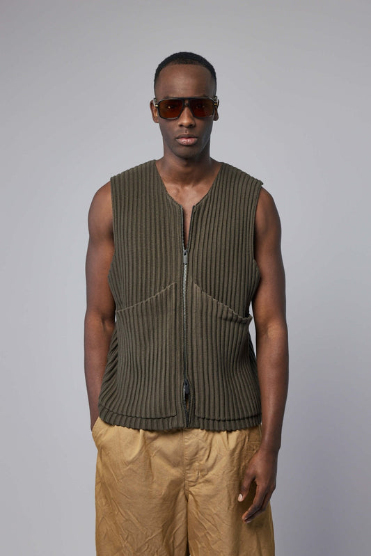 Rib Knit Utility Vest