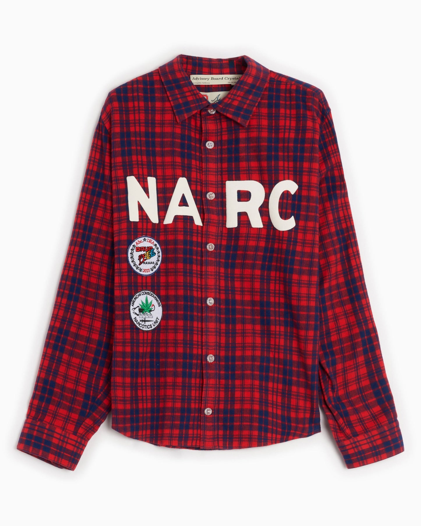 Camisa Advisory Board Crystals Abc. NARC Men's Flannel Shirt para hombre