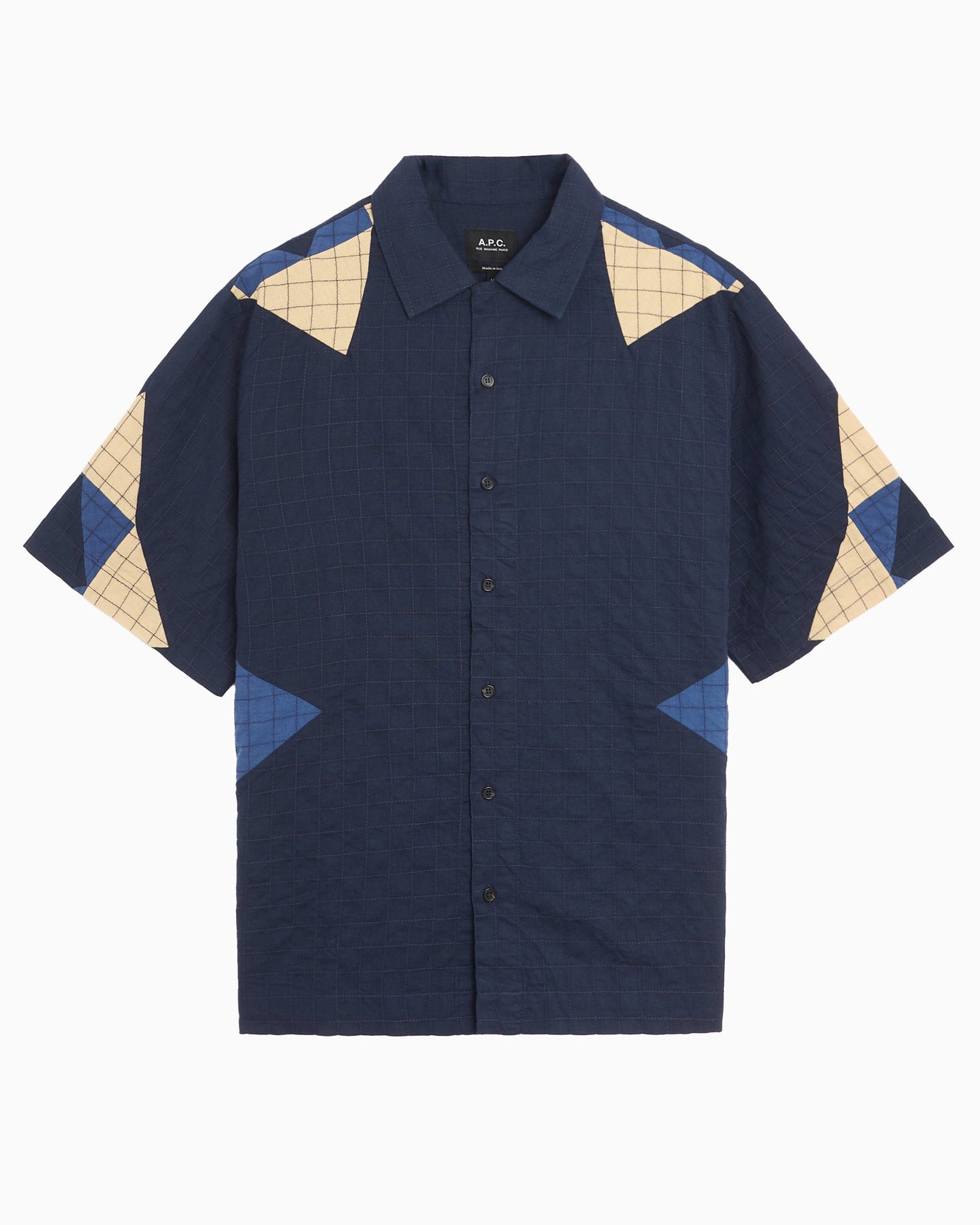 Camisa Relaxed de manga corta A.P.C. Patchwork para hombre