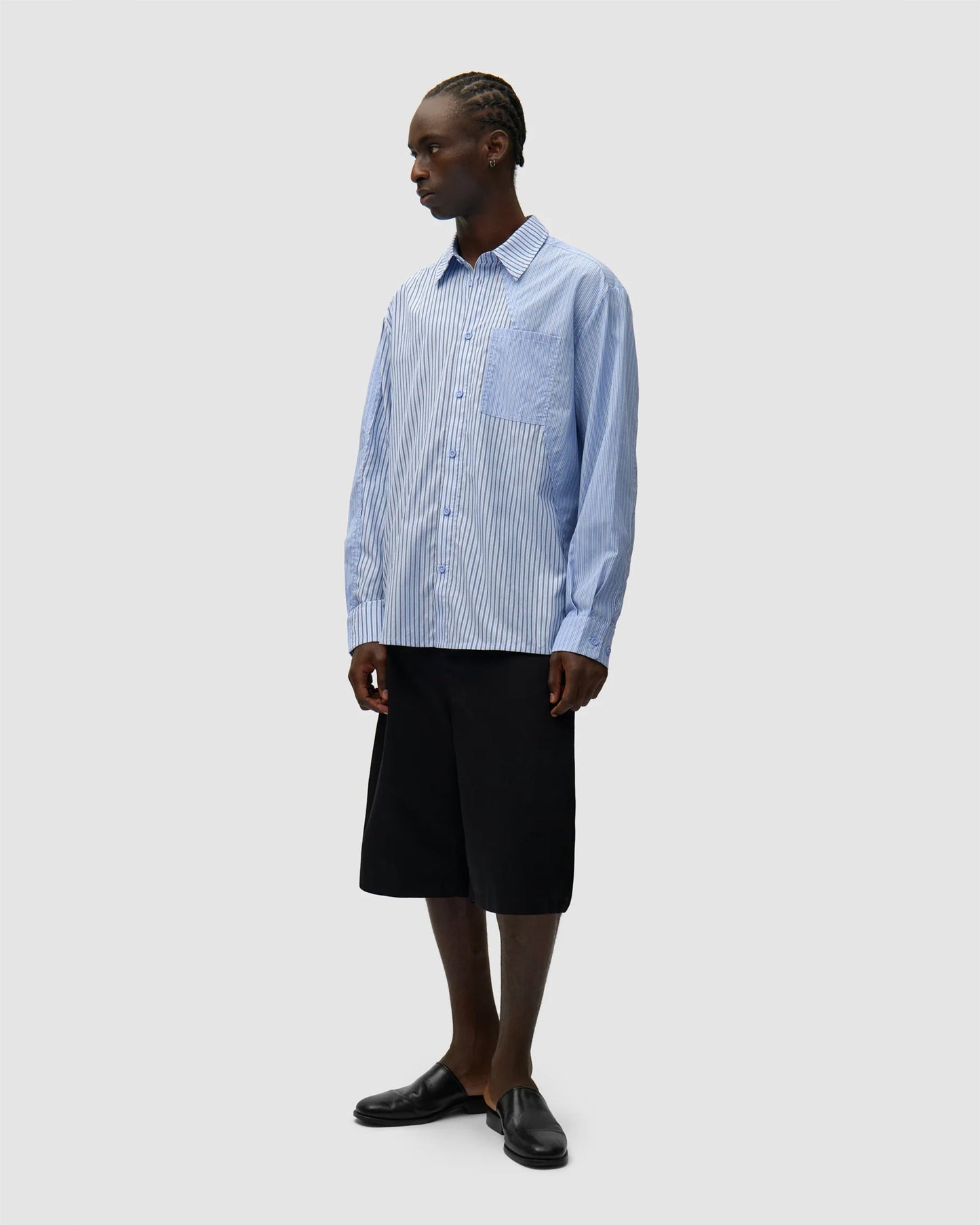 Camisa de rayas Arte Antwerp Assimetrical para hombre