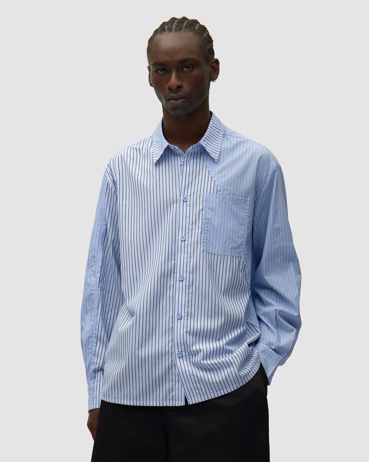Camisa de rayas Arte Antwerp Assimetrical para hombre
