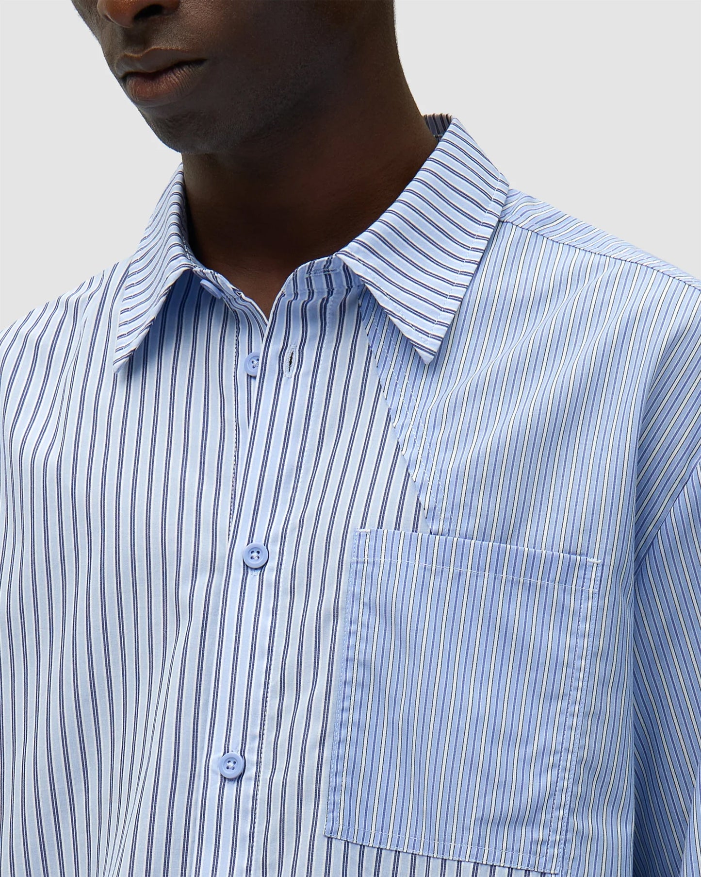 Camisa de rayas Arte Antwerp Assimetrical para hombre