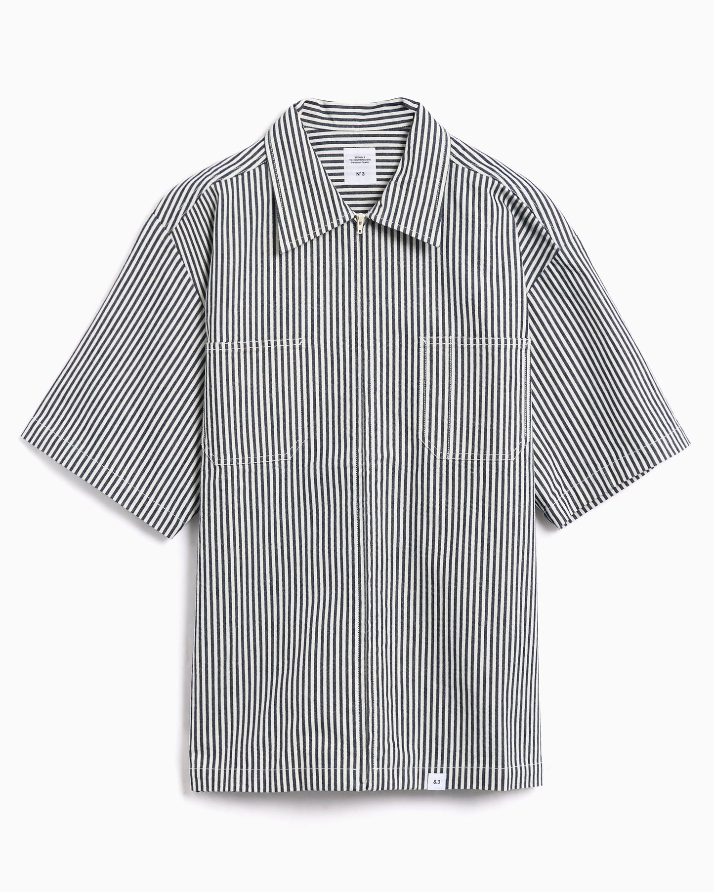 Camisa de rayas Straight de manga corta BEDWIN Gibson para hombre