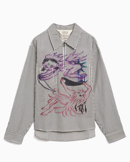 Camisa con gráfico Media cremallera Brain Dead Angel para hombre