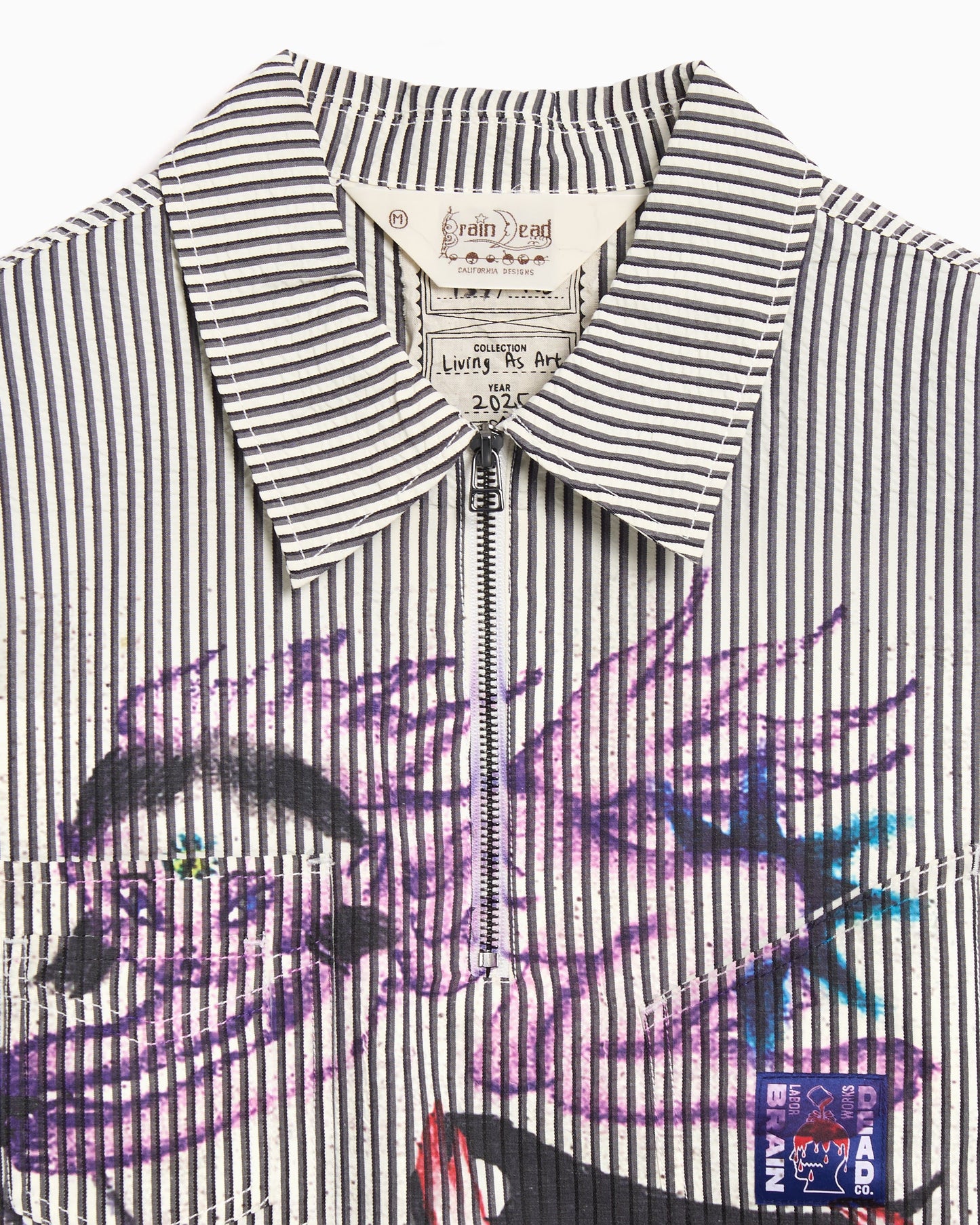 Camisa con gráfico Media cremallera Brain Dead Angel para hombre