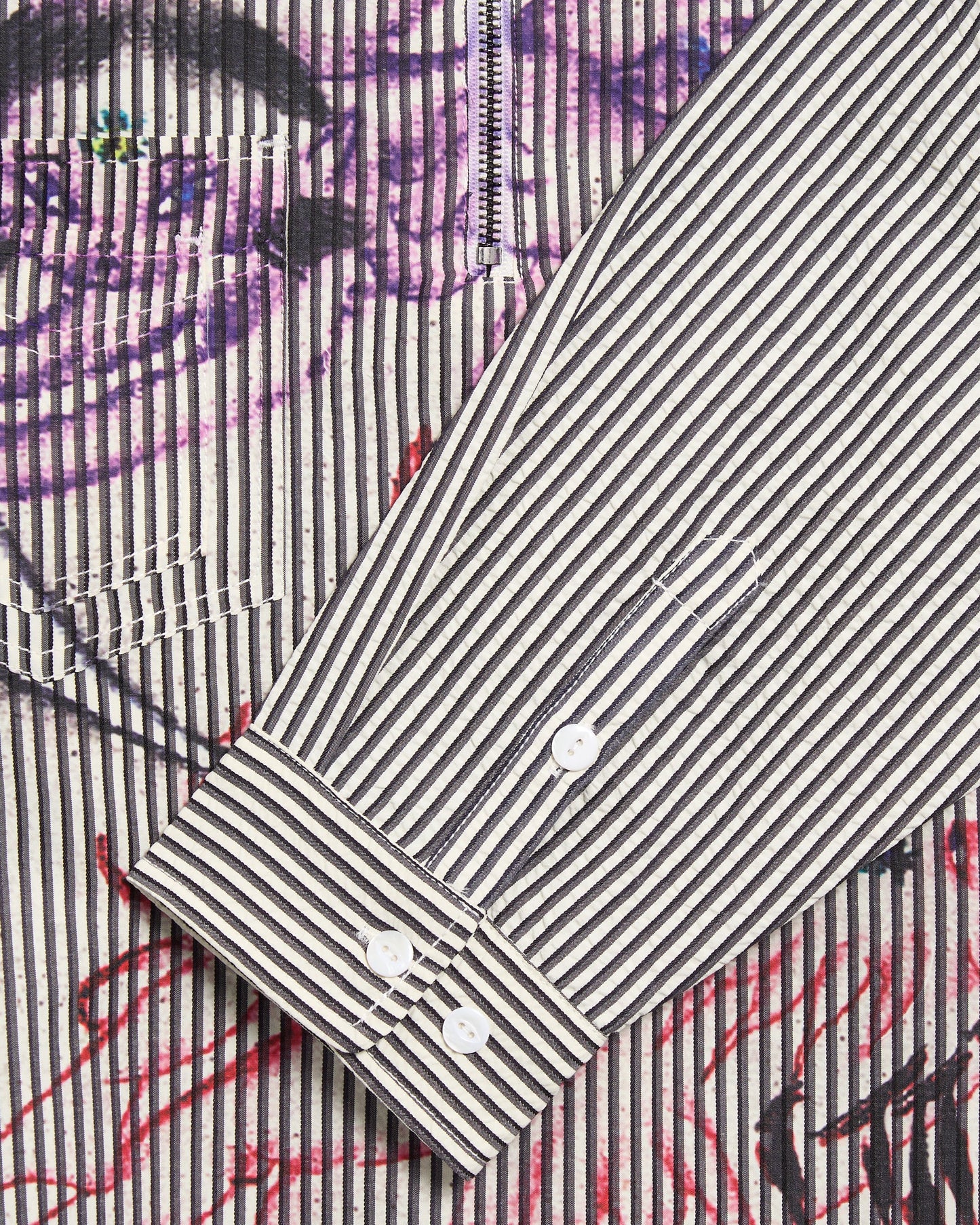 Camisa con gráfico Media cremallera Brain Dead Angel para hombre