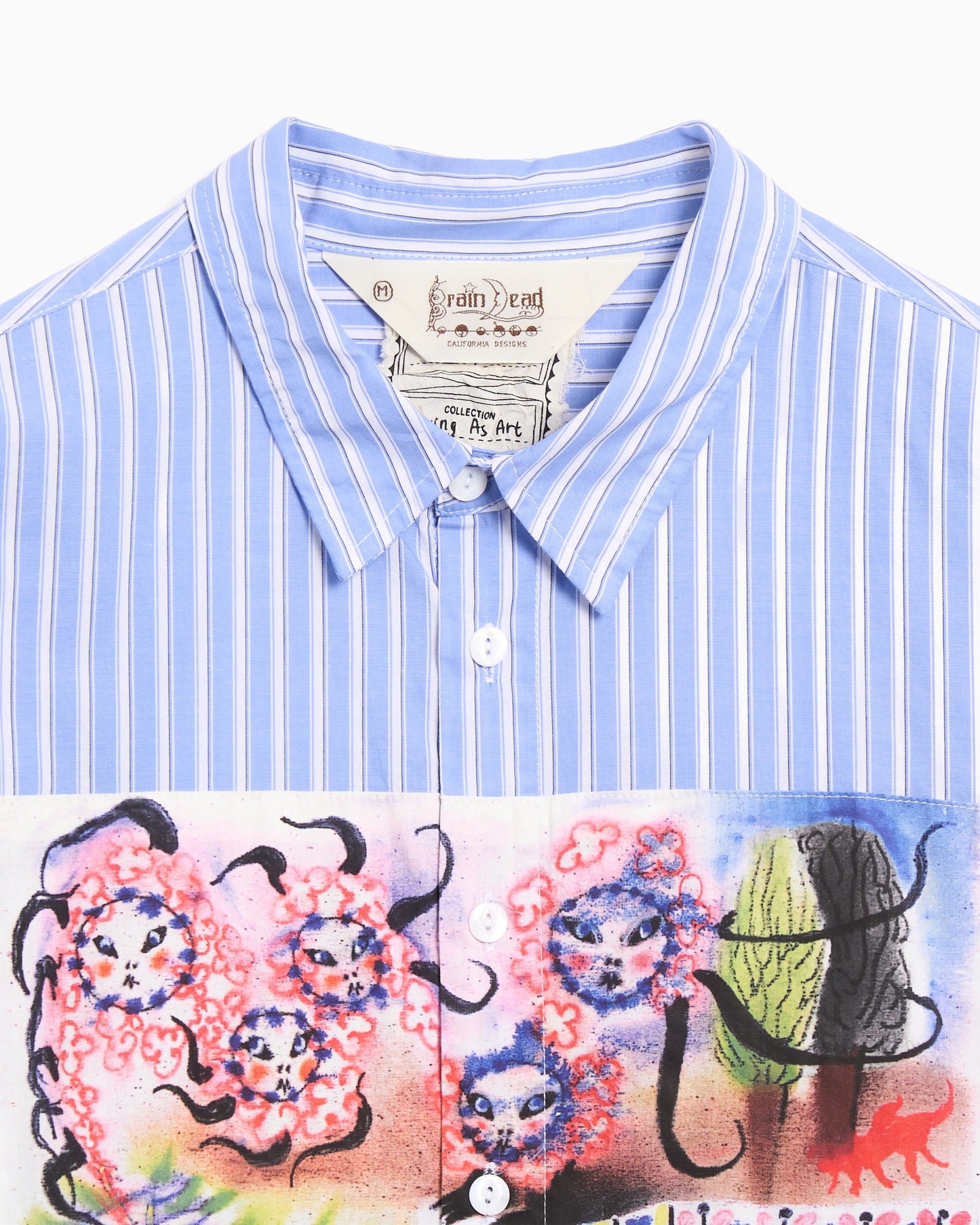 Camisa con gráfico A rayas Brain Dead Omer Oxford para hombre