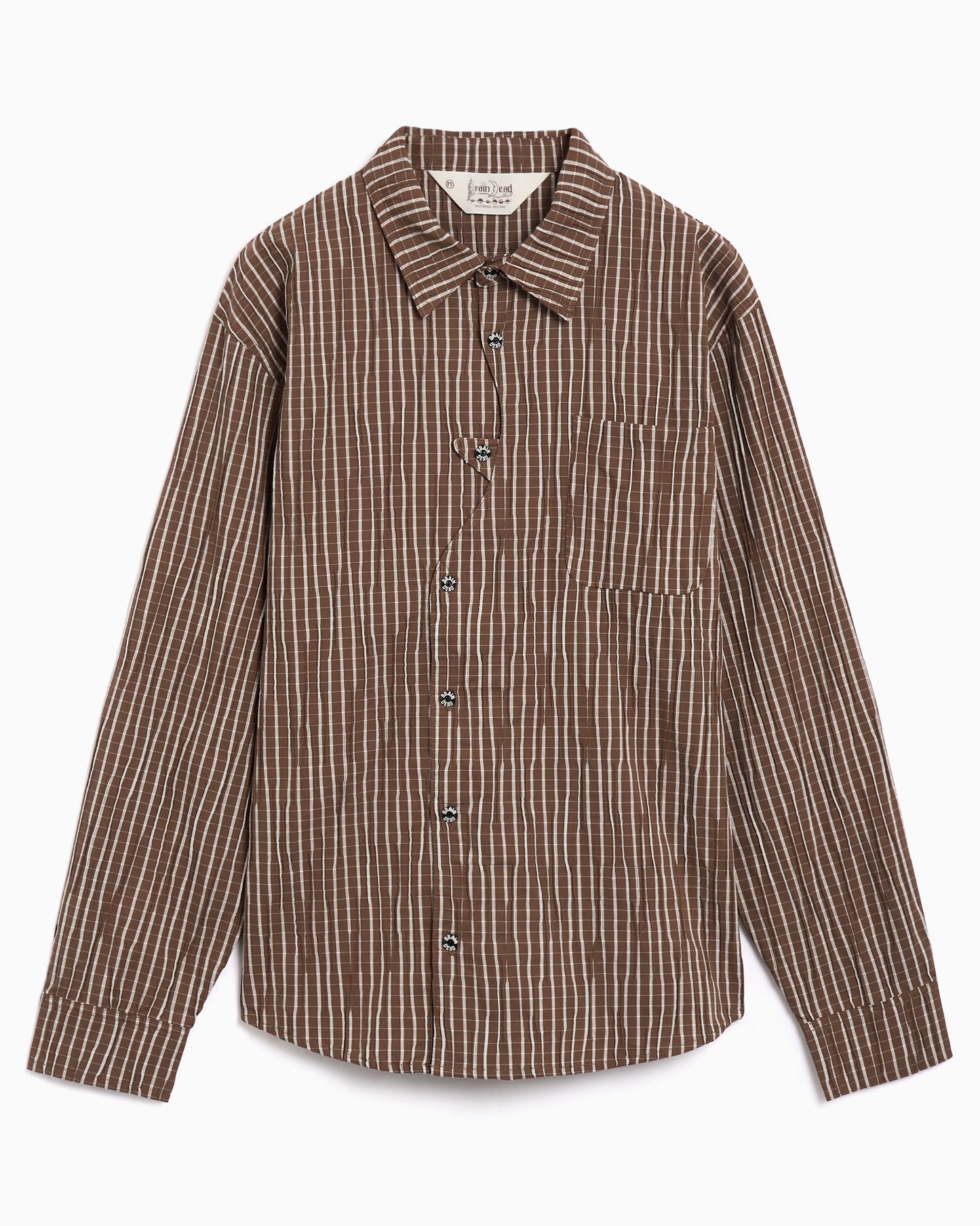 Camisa de rayas Relaxed Brain Dead Organic Placket para hombre