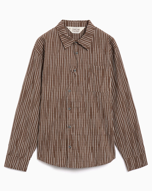 Camisa de rayas Relaxed Brain Dead Organic Placket para hombre