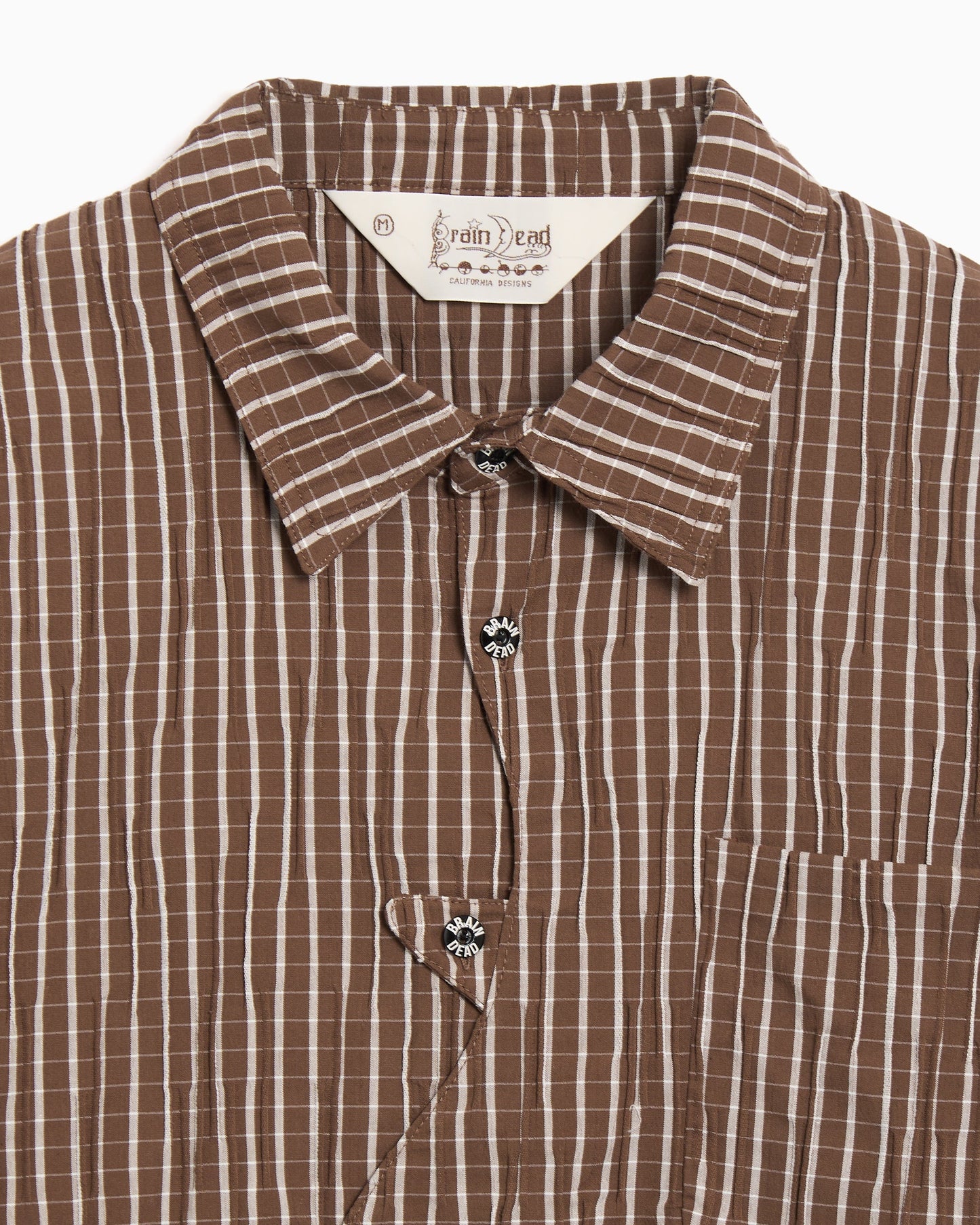 Camisa de rayas Relaxed Brain Dead Organic Placket para hombre