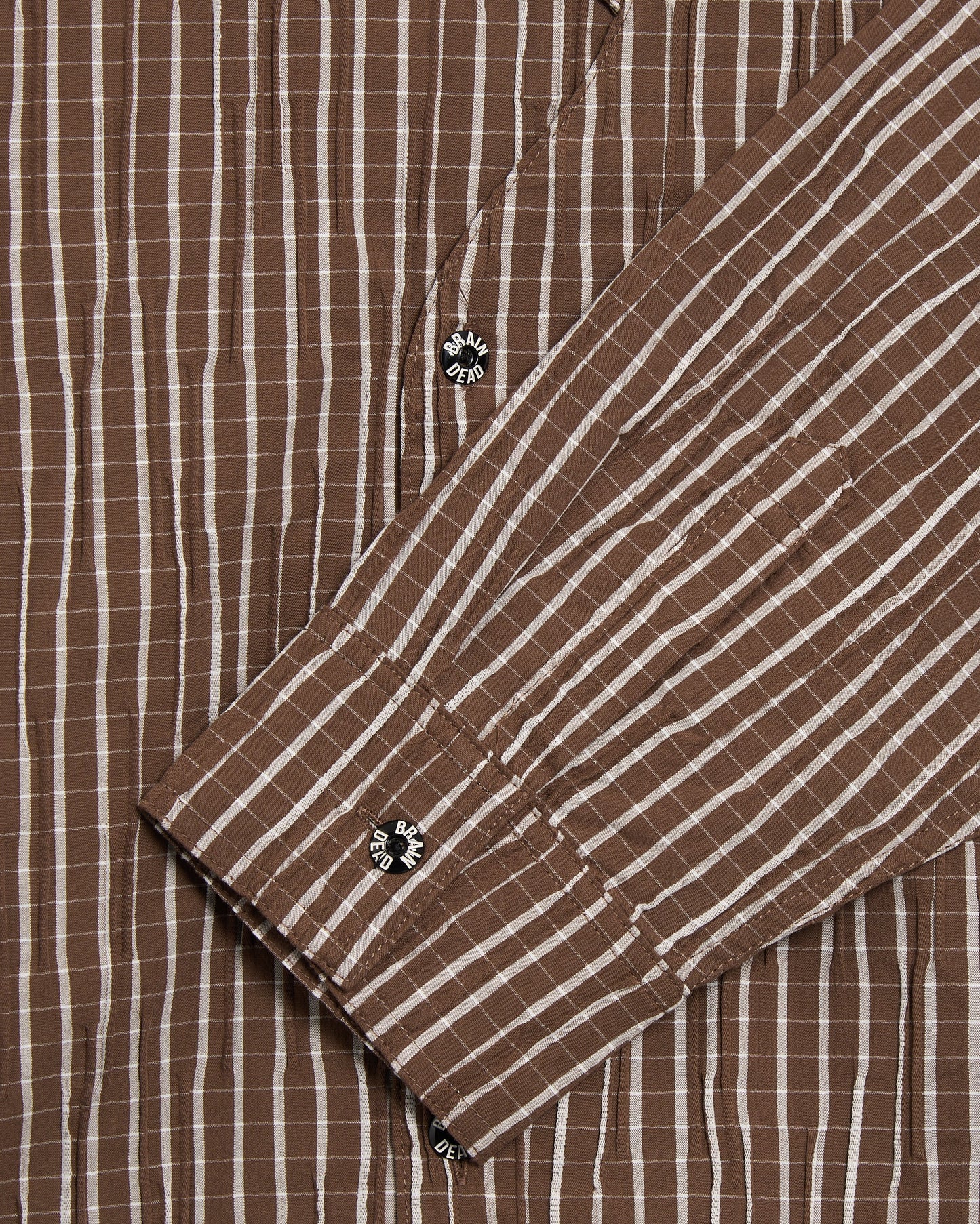 Camisa de rayas Relaxed Brain Dead Organic Placket para hombre