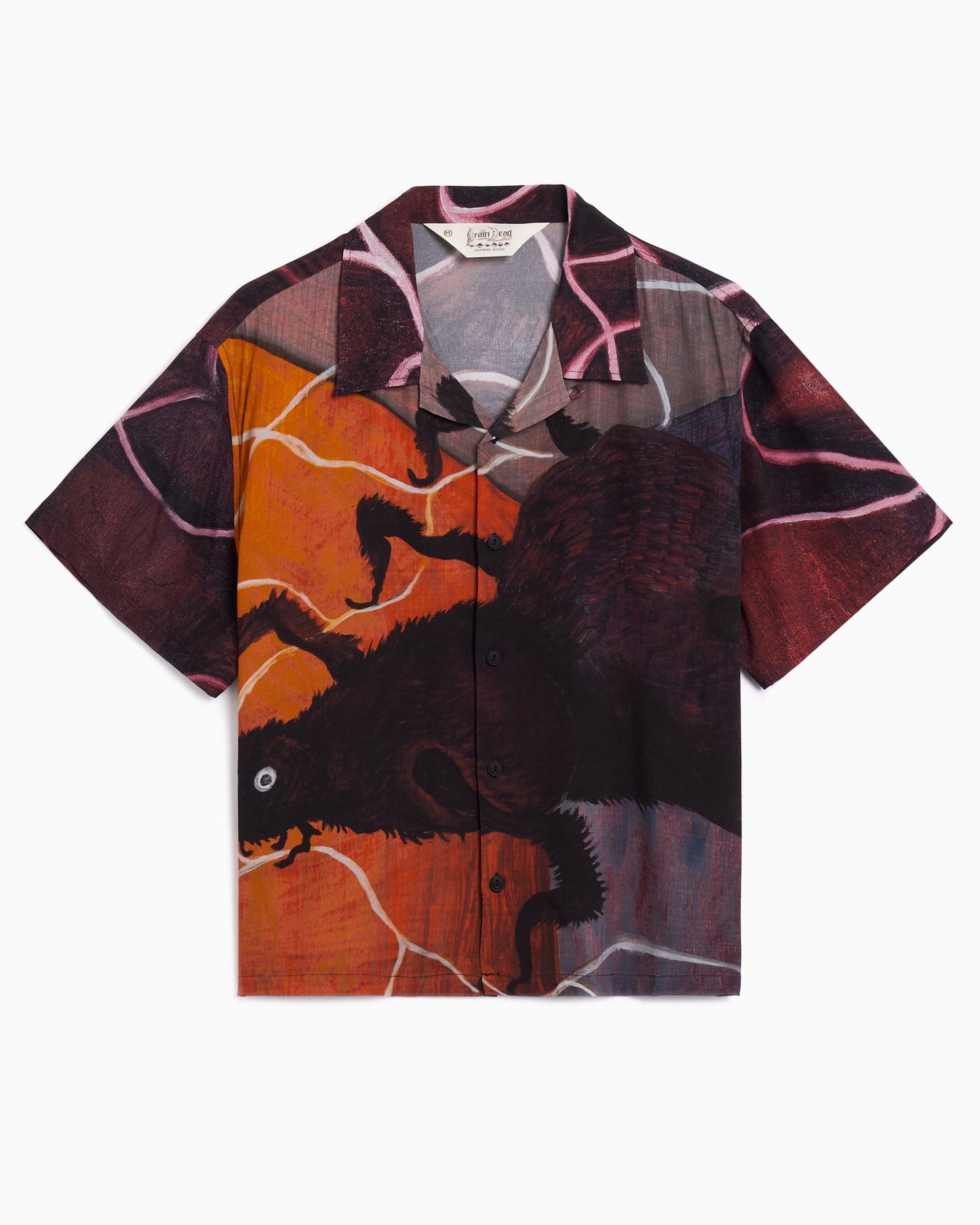 Camisa de manga corta Brain Dead Spiral Orb para hombre