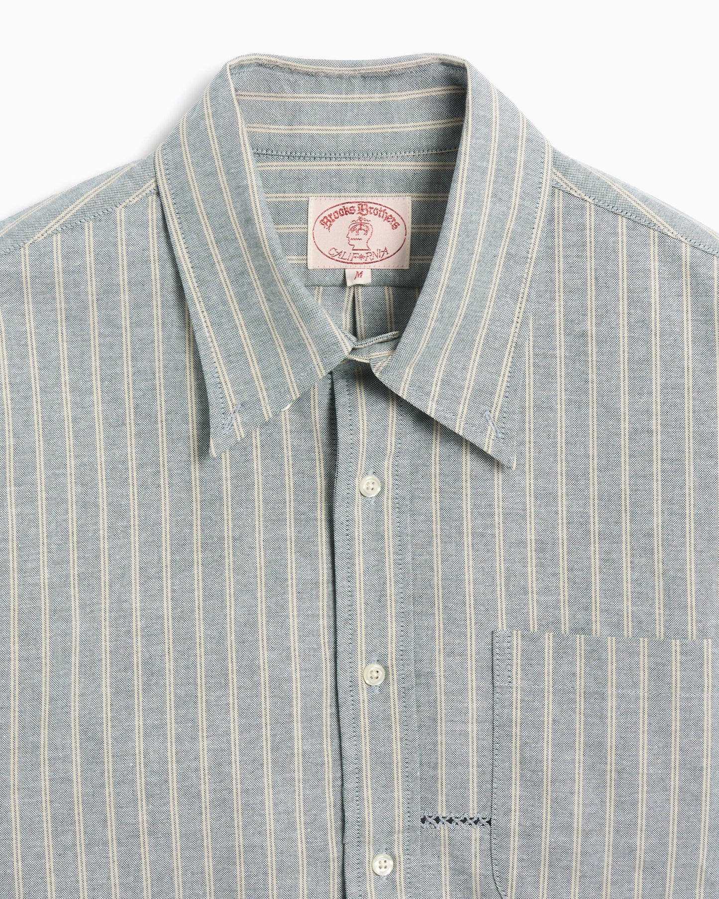 Camisa de rayas Brain Dead x Brooks Brothers Patchwork Oxford para hombre