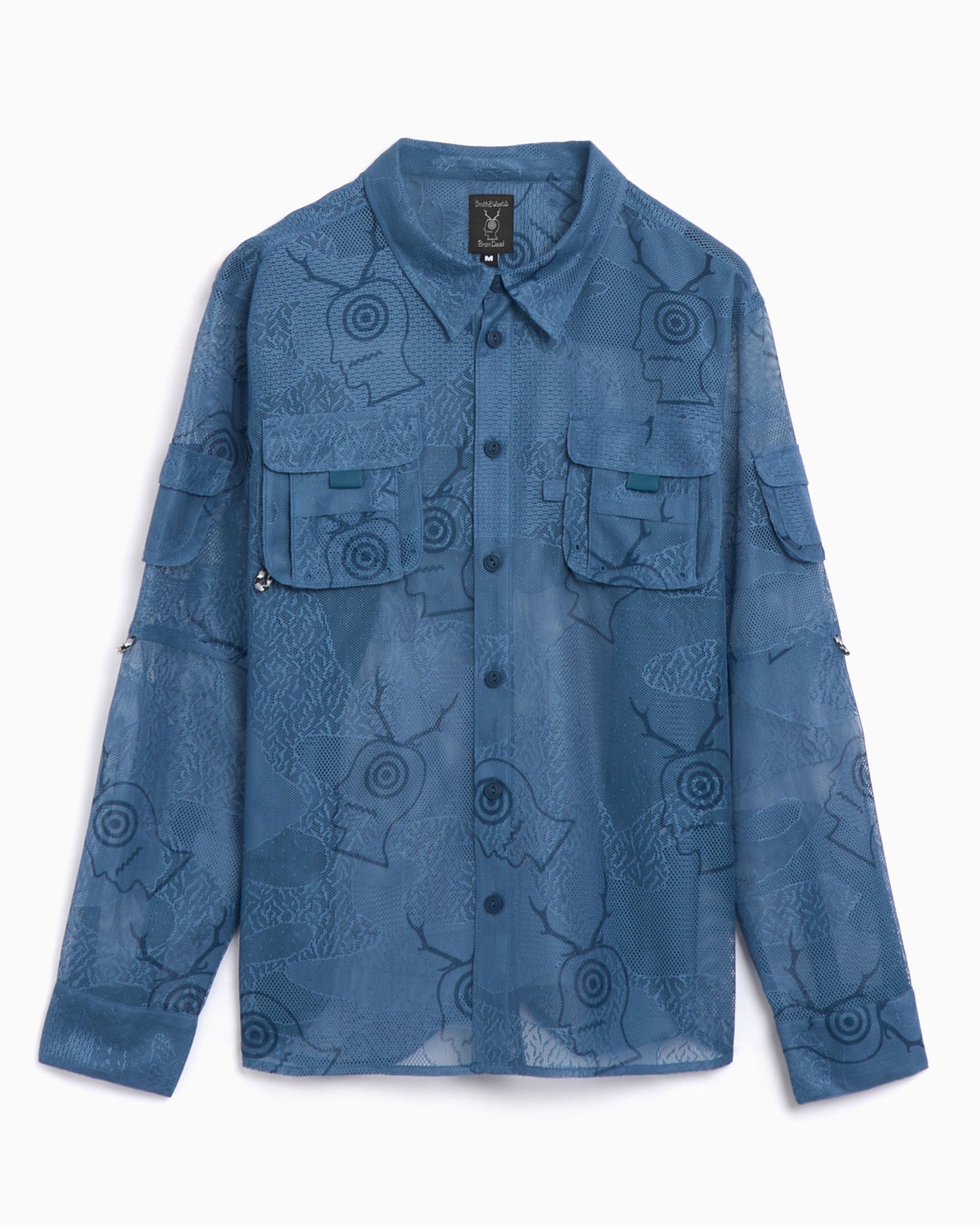 Camisa Relaxed Brain Dead x South2 West8 Men's Engineered Mesh Fishing Shirt para hombre