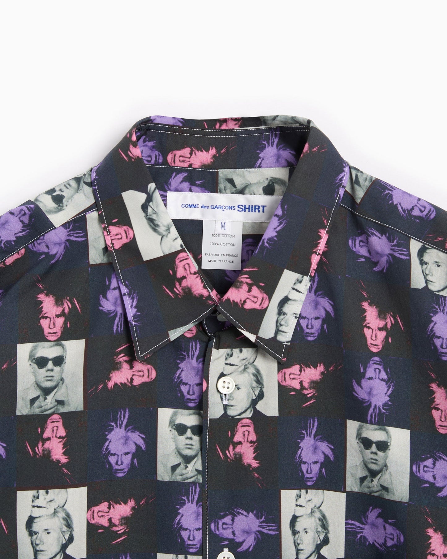 Camisa Comme Des Garçons Shirt Andy Warhol Men's Short Sleeve Shirt para hombre