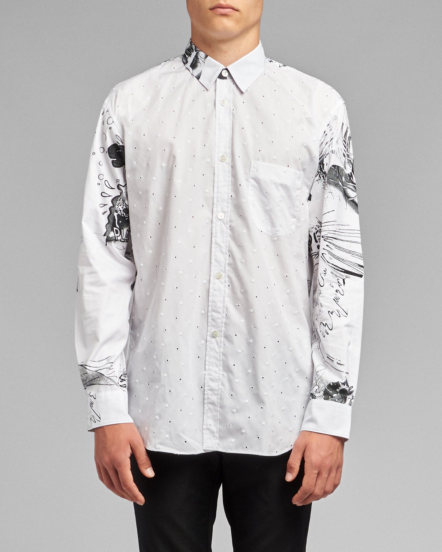 Camisa Comme Des Garçons Shirt x Christian Marclay Men's Woven Shirt para hombre