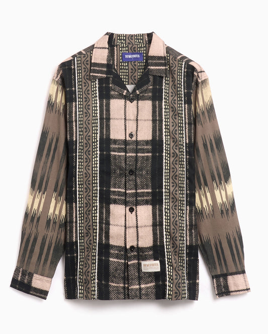 Camisa DEVÁ STATES Ikat Men's Long Sleeve Linen Shirt para hombre