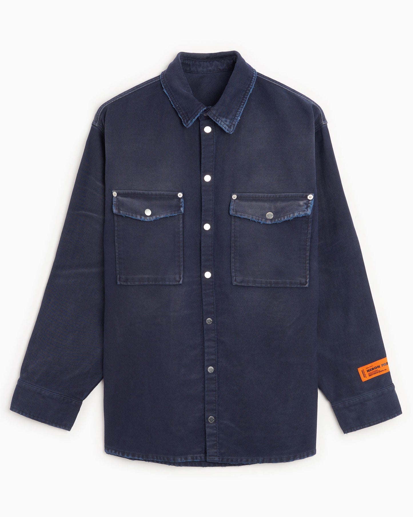 Camisa Heron Preston Distressed Canvas Men's Shirt para hombre