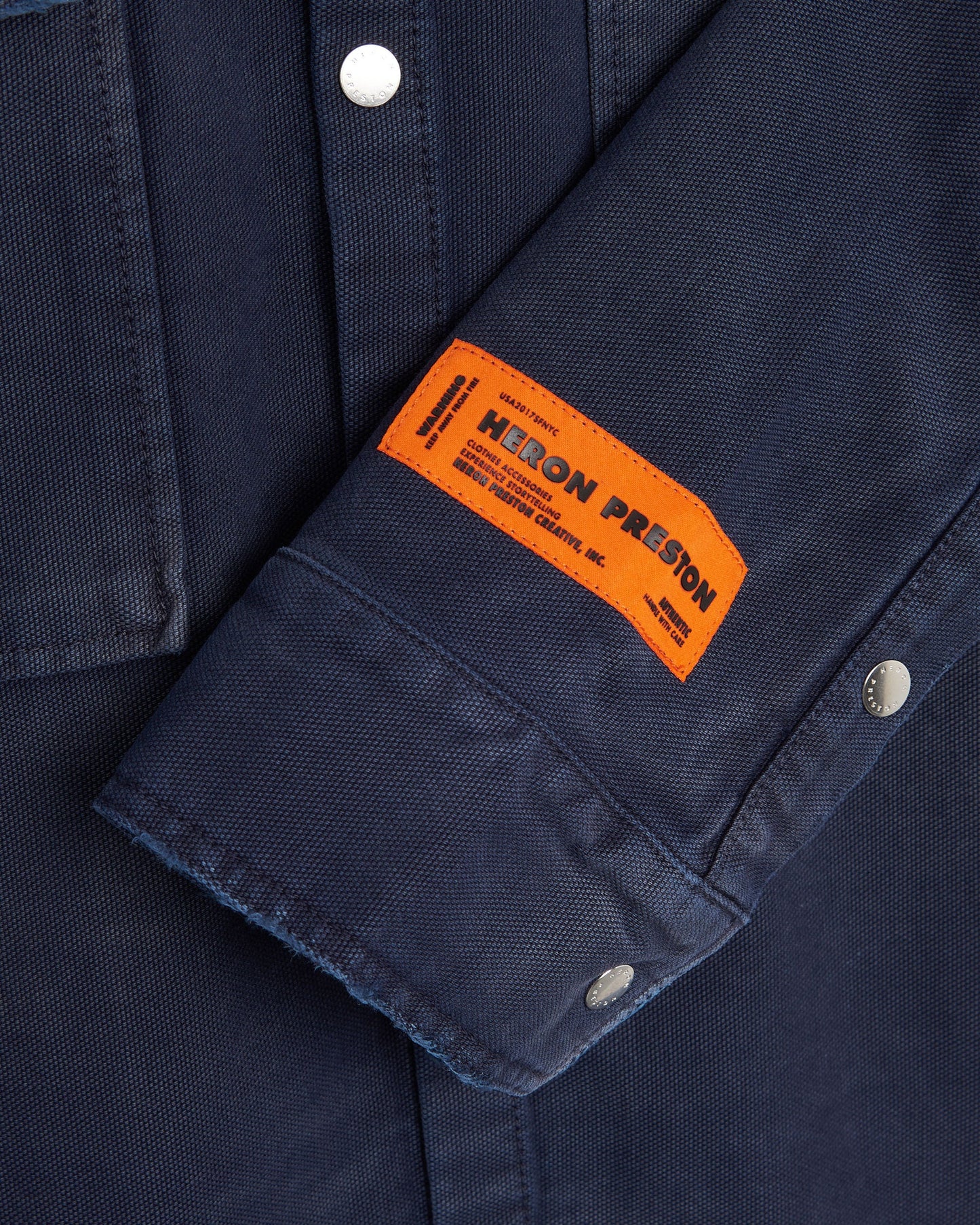 Camisa Heron Preston Distressed Canvas Men's Shirt para hombre