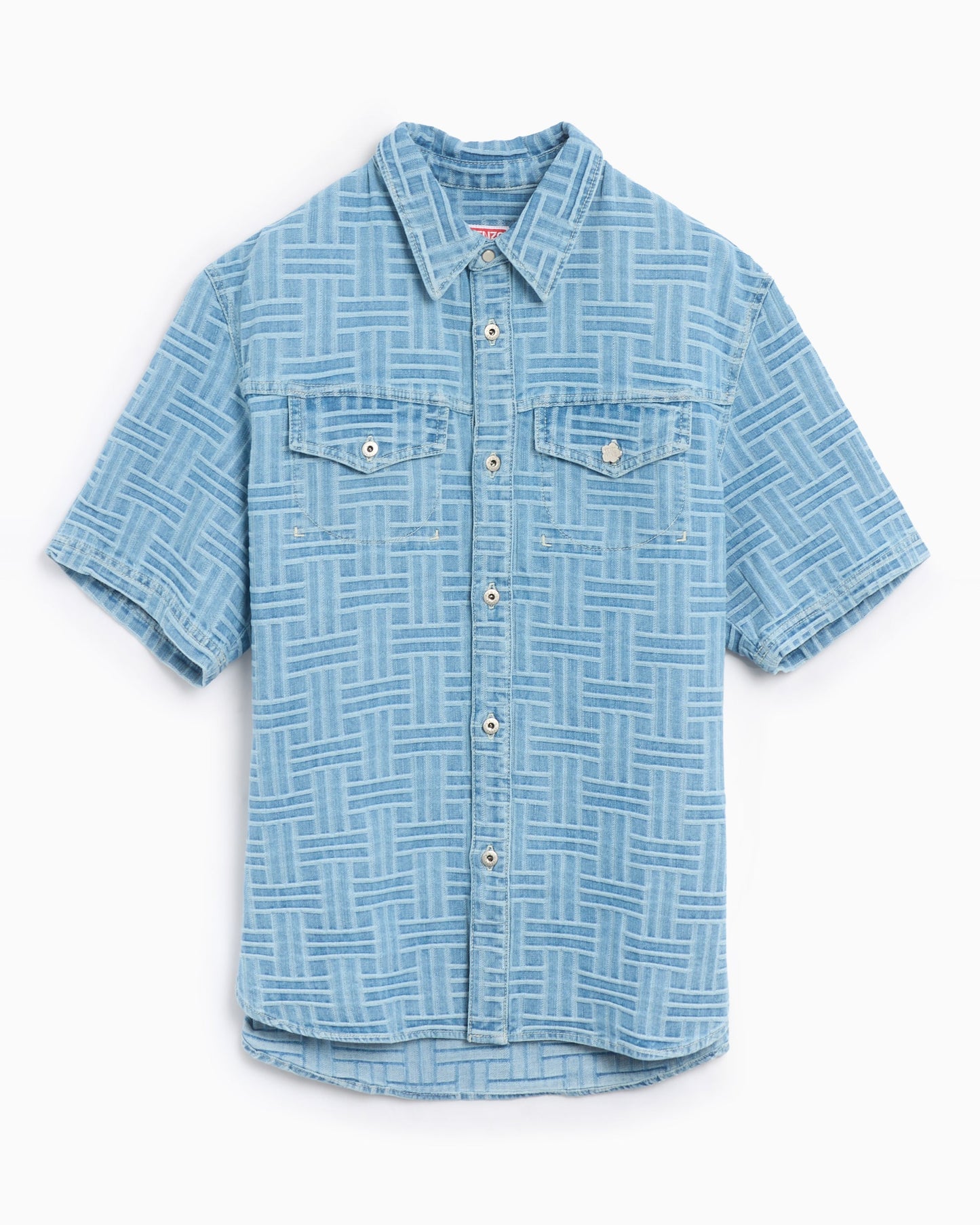 Camisa Kenzo Weave Men's Short Sleeve Shirt para hombre