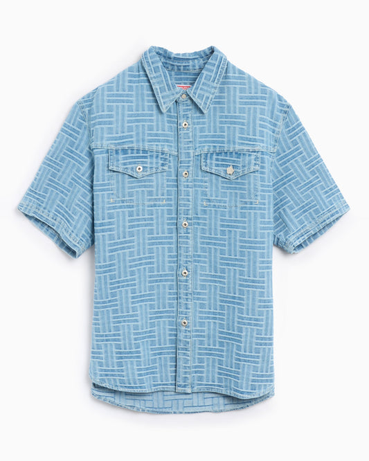 Camisa Kenzo Weave Men's Short Sleeve Shirt para hombre