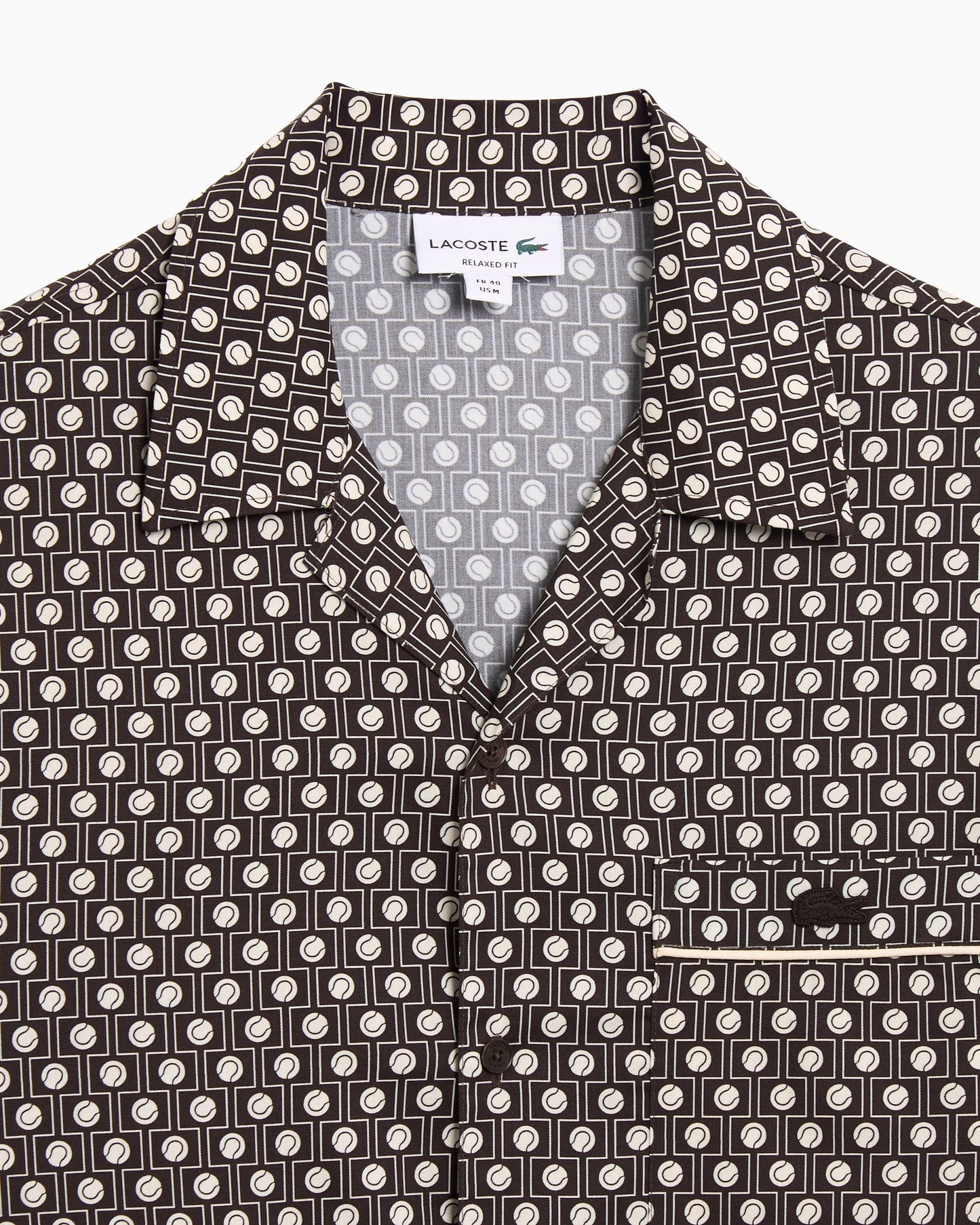 Camisa con gráfico Relaxed de manga corta Lacoste para hombre