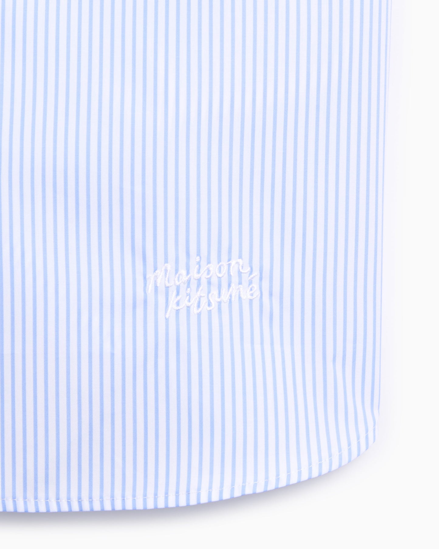 Camisa de rayas Relaxed Maison Kitsuné Handwriting Patchwork para hombre