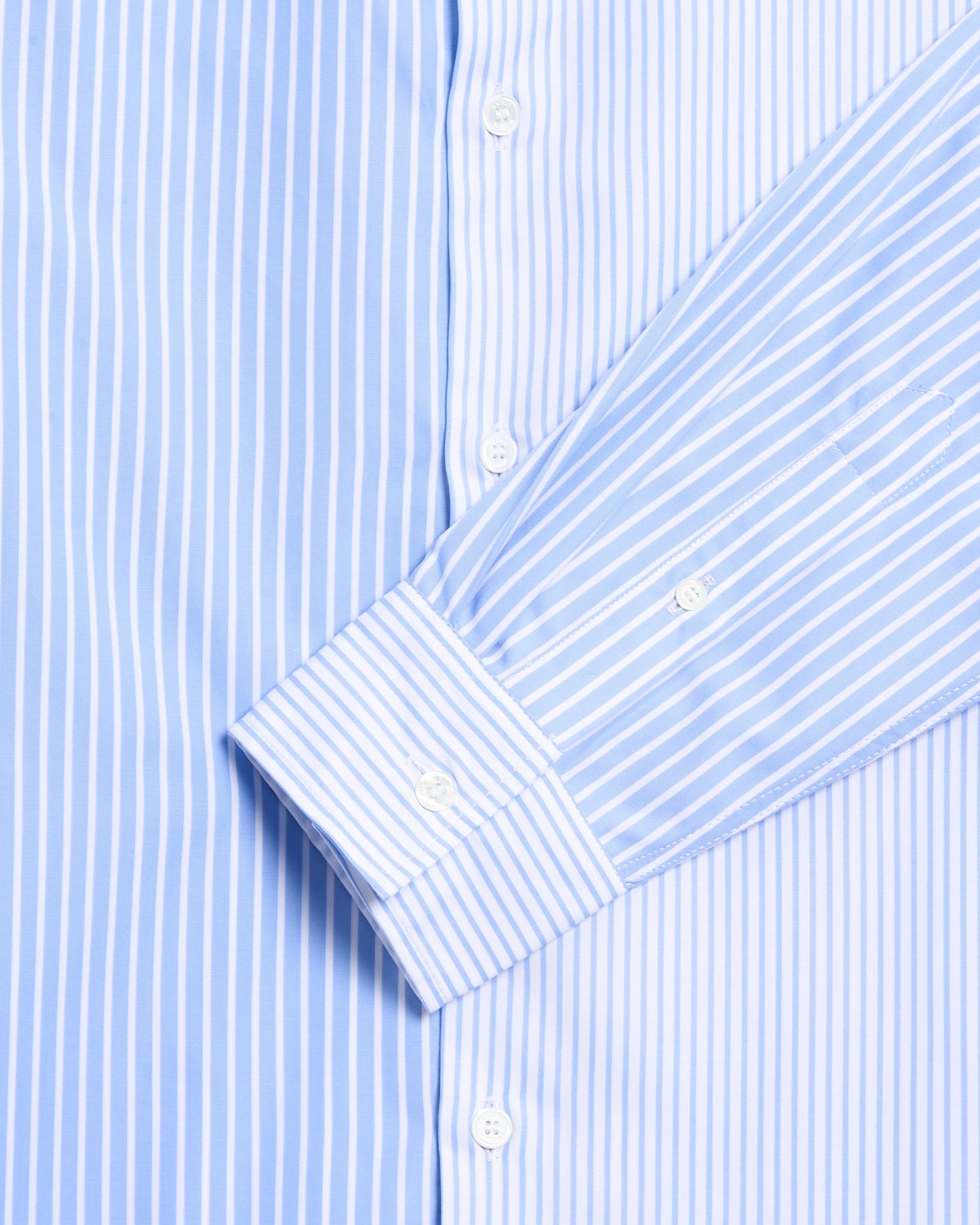 Camisa de rayas Relaxed Maison Kitsuné Handwriting Patchwork para hombre