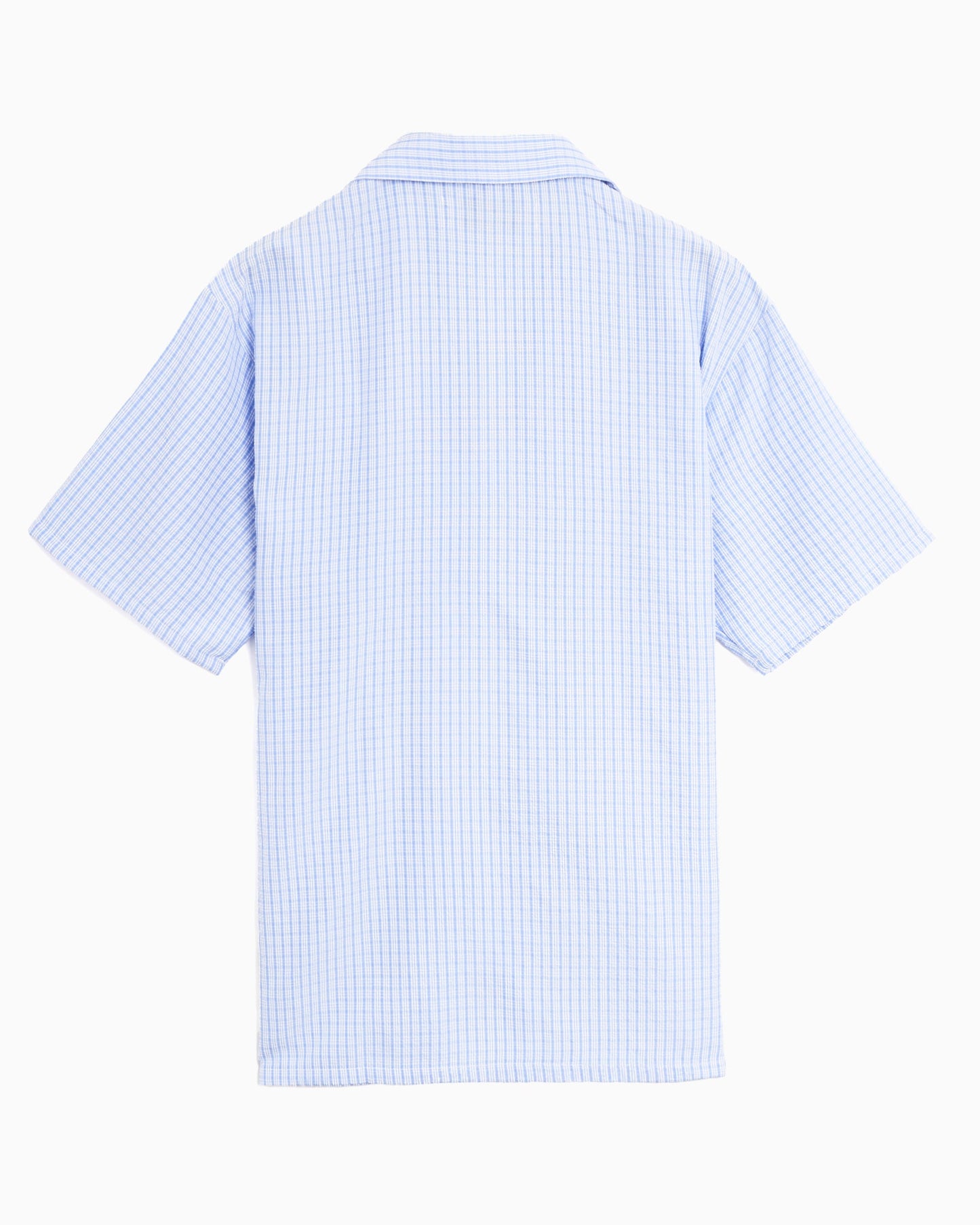 Camisa de cuadros de manga corta Zip Metalwood Studio Textured Caddie para hombre